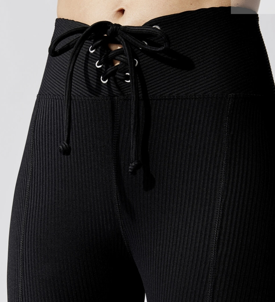 Year of Ours Ribbed Football leggings Small Black